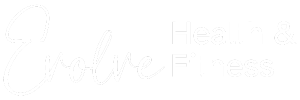 Evolve Health and Fitness Website Logo In White